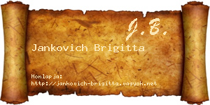 Jankovich Brigitta névjegykártya